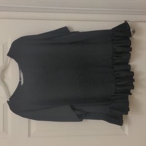 Plus size black Peplum ASOS Curve top